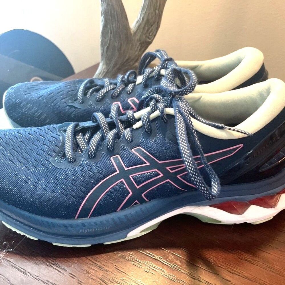 Asics Gel Kayano 27 Womens Size 9 Blue Navy Racing Running Shoes